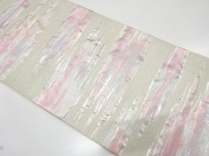 霞模様織り出し　袋帯